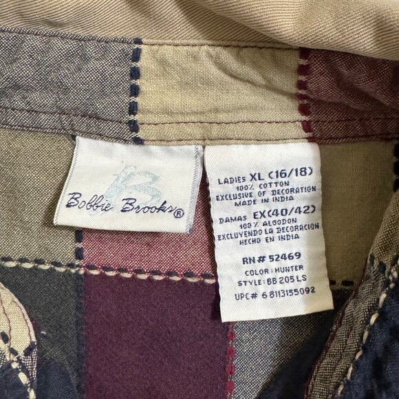 Bobbie Brooks Womens Fall Shirt Embroidered Leaves Long Sleeve Size XL/16-18 - Picture 10 of 12